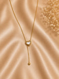 Heart Pearl Drop Necklace