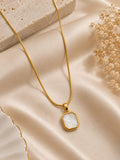 Pearl Glow Octagon Neclace